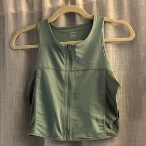 Rapha Women's Mint Green Zip-Up Crop Top